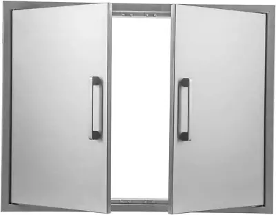 Outdoor Kitchen Doors Stainless Steel31  W By 24  H Double Access DoorFlush Mo • $118.36