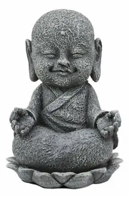 Ebros Zen Meditating Japanese Jizo Monk With Om Hand On Lotus Statue 4  Tall • $18.49