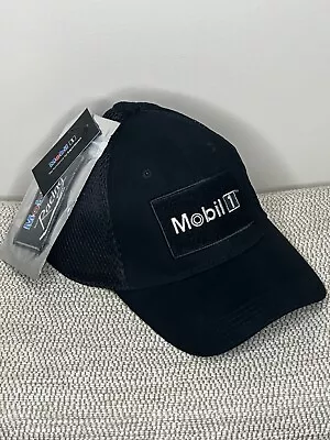 Mobil 1 Racing Advance Auto Parts Black Mesh Strapback Tactical Hat W/ Patch NWT • $15