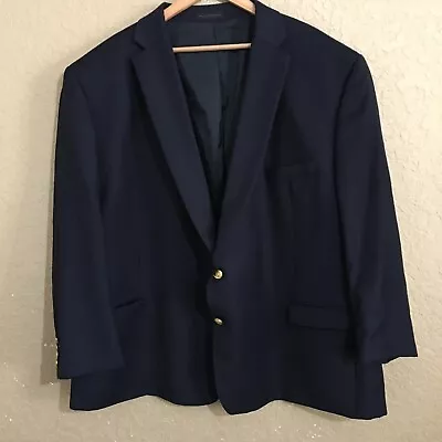 Lauren Ralph Lauren Men's Sport Coat Blazer Jacket Blue Size 56 R 100% Wool • $39.95