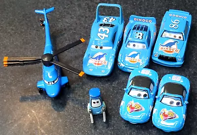 Disney Pixar Cars Lot 7pc Dinoco Blue Gift Pack Cars + Mia & Tia Kissing Cars • $29.99