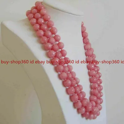 8/10mm Faceted Pink Morganite Round Gemstone Beads Necklace 18-36'' • $3.88