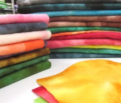 Hand Dyed 100% Wool Felt Sheets - Light Weight Thick Felt • £24.23