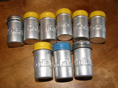 Lot Of 9 Vintage KODAK 127 Metal Film Roll Canisters Container • $32.95