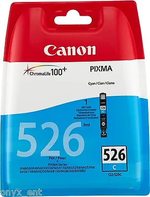 Genuine Canon CLI-526C Cyan Ink Cartridge For Canon Pixma MG6150 MG6250 MG8250 • £15.22