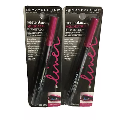 Maybelline Master Drama Chromatic Eyeliner- 430 Mighty Magenta. Lot Of 2 • $10.99