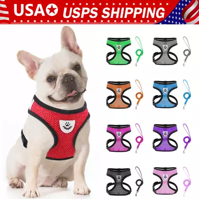 New Cat Dog Pet Harness Adjustable Control Vest Dogs Reflective S M L XL Leash • $5.81