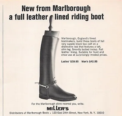 Marlborough Boots Horse Riding Hunting Western Cowboy Vtg Print Ad • $13.25