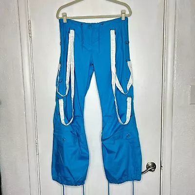 Vintage Y2K Original UFO Blue Parachute Wind Pants Women's Medium • $116.22
