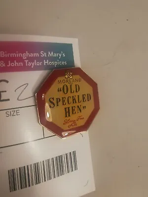 Morland Old Speckled Hen Beer Ale Pub Hand Pull Pump Badge Clip UK More In Store • £9.99