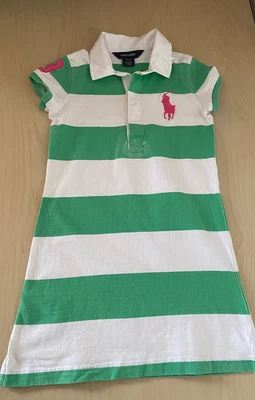 £13.99 • Buy Girls RALPH LAUREN Tennis Dress Age 7 Green /White