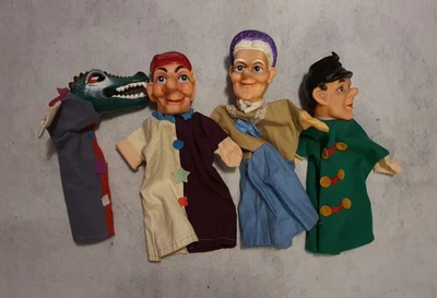 £19.99 • Buy 4 Chad Valley Style Hand Puppets Collection Fantastic Punch And Judy