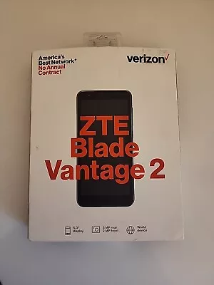 Brand New Black Verizon ZTE Blade Vantage 2 16GB 5  Prepaid Smart Phone Z3153V • $35