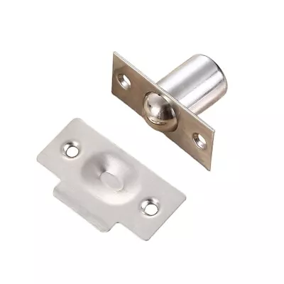 £4.74 • Buy For Wooden Doors Door Catch Roller Ball Keep Plate Solid Spring With Screws
