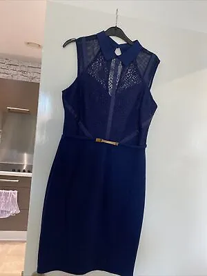 £13 • Buy Navy Blue Fitted Dress From Lipsy Size 12