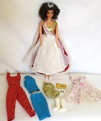 Vintage Walk Lively Miss America Barbie With Clothing Shoes & Accessories • $29.99
