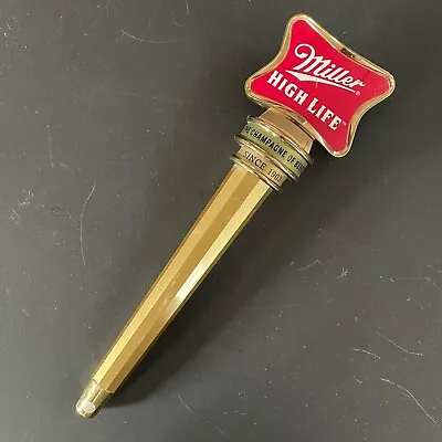 Vintage MILLER HIGH LIFE Beer 12  Tall Tap Handle The Champagne Of Beer 1903 • $29.99