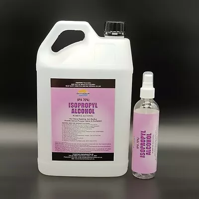 $36.99 • Buy 5L + FREE 250ml Sprayer, Isopropyl Alcohol, IPA 70%,Rubbing Alcohol, Sanitiser