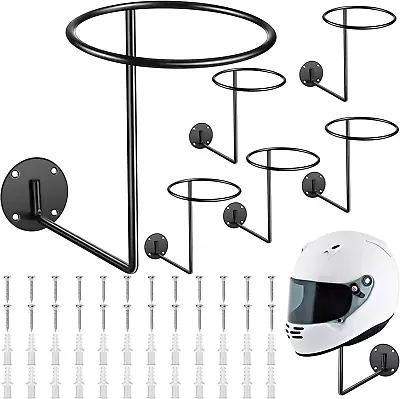 6 Pack Helmet Holder Stand Display Rack Metal Helmet Hanger Wall Mount Decor Wal • $44.99