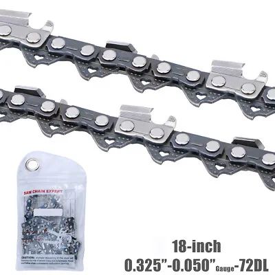 18 Inch Chainsaw Chain .050  0.325  Pitch 72 DL Fit ECHO CS-501P/CS-4510 Etc. • $11.19