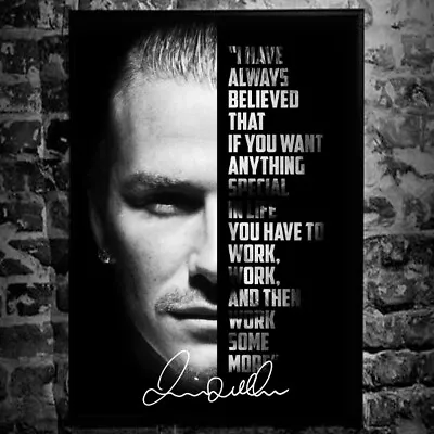 David Beckham Quote Poster - A4 & A3 • £5.99