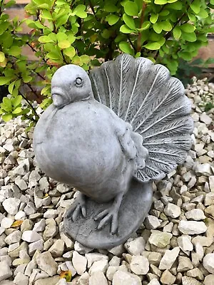 £29.99 • Buy Tail Out Dove Stone Statue | Vintage Limestone Bird Outdoor Garden Ornament