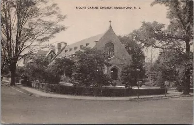 $5.25 • Buy RIDGEWOOD, New Jersey Postcard  MOUNT CARMEL CHURCH  Street View / Mayrose 1930s