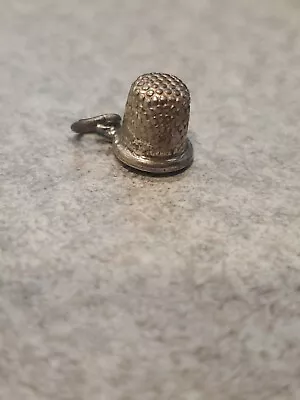 Vintage STERLING SILVER Charm 3D Sewing Thimble • $6.99