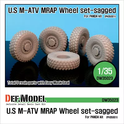 DEF Model 1/35 US M-ATV MRAP Sagged Wheels Set For Panda Hobby Kit PH35001 • $21.23