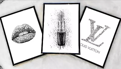 £6.49 • Buy Set Of 3  Fashion Art Perfume Bottles Coco Prints Home Decor Wall Art  A4 A3 S42