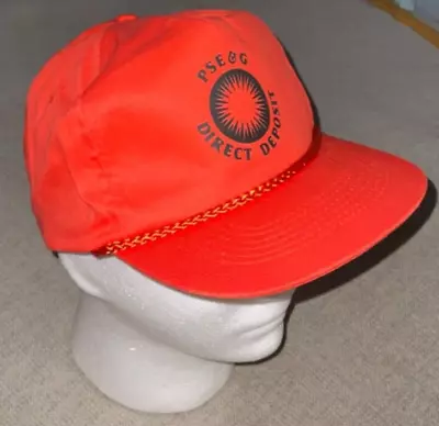 PSE & G Direct Deposit Orange Cap PSE&G Newark New Jersey One Size Vintage • $18.99