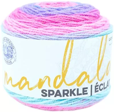 3 Pack Lion Brand Mandala Sparkle Yarn-Draco 527-313 • £23.72