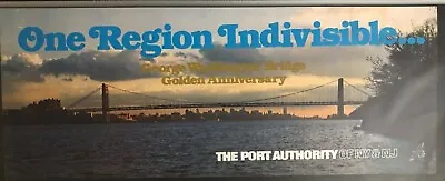 NYC MTA Original Subway Train Poster Port Authority George Washington Bridge • $50