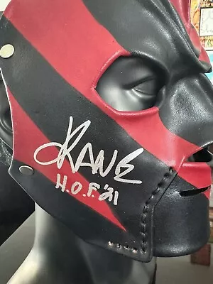 Kane WWE Wrestling Signed Leather Mask Hand Crafted HOF 21 - Big Red Machine JSA • £313.67