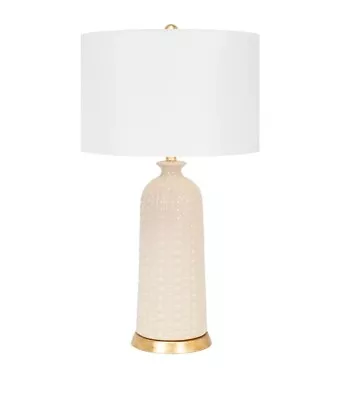 Couture Lamps Off-White Melrose Table Lamp-with 17x17x11 White Linen Shade • $250