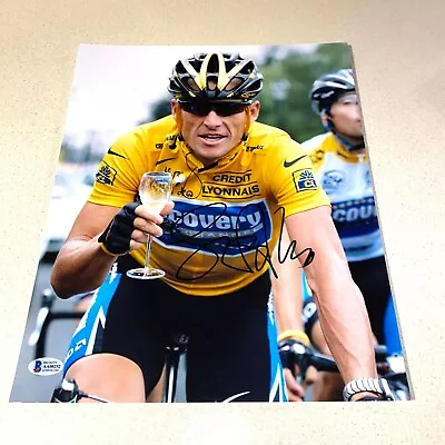£323.07 • Buy LANCE ARMSTRONG Signed Autographed 11X14 TOUR DE FRANCE BIKER BECKETT COA AA0025