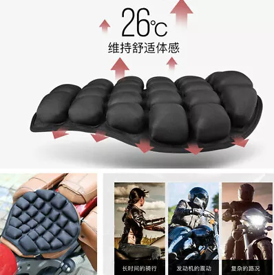 Motorcycle Seat Cushion Built-in Elastic Foam Sponge For Sport Touring Saddle • $18.99