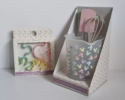 Primark Disney Mickey Mouse Spatula Set With Jug & Cookie Cutter | Brand New • £19.99