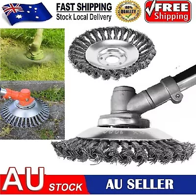 Steel Wire Weed Brush Cutter Trimmer Wheel Whipper Snipper LawnMower Head Tool • $23.99