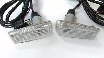 $44 • Buy NEW Side Turn Signal Indicators SET CLEAR FOR MERCEDES W124 E-CLASS 1984-1996