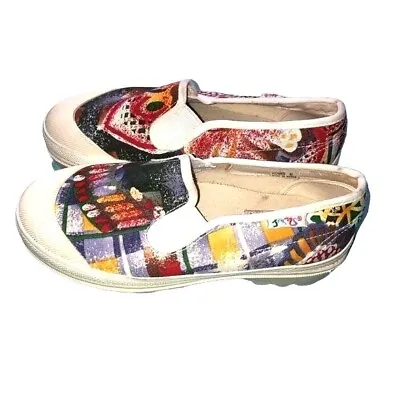 Vintage Jams World Womens Sneakers Size 6 Rare 90s Platform Slip On Canvas • £49.40