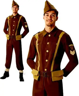 Military History Mens Solider Costume Adults Solider British Fancy Dress Army • £17.99