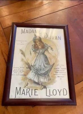 Madame Duvan Marie Lloyd Song Sheet Print Vintage Musical Poster  • £4.99