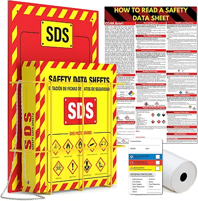 MSDS Wall Station - 3 Inch 3 Ring Material Safety Data Sheet Binder With SDS Wir • $99.99