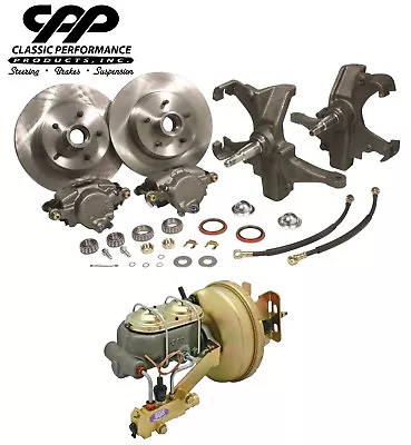 $734 • Buy 58-64 Chevy Impala Belair 12  Power Disc Brake Conversion Kit With Drop Spindles