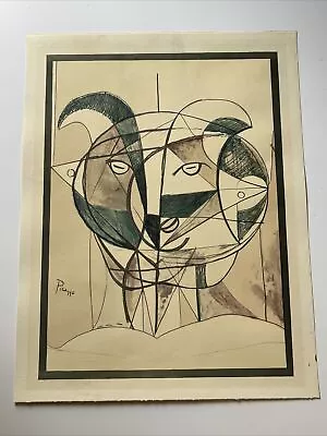 $2714 • Buy Pablo Picasso Stone Lithograph Plate Signed Only Cubist Cubism Abstract Vintage
