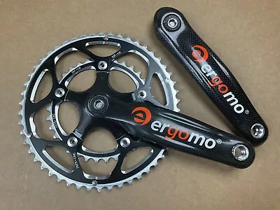 Ergomo Carbon Crankset 172.5mm 50/34 Chainring Compact Road 110mm BCD 10 Speed • $26