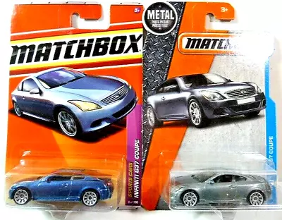 Matchbox Infinity G37 Coupe Diecast Car Lot Of 2: Color Variations NIP • $2.99