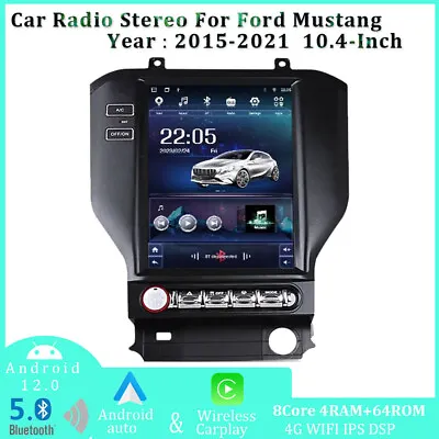 Tesla Style Touch Screen Android Radio Bluetooth GPS For Ford Mustang 2015-2021 • $581.69