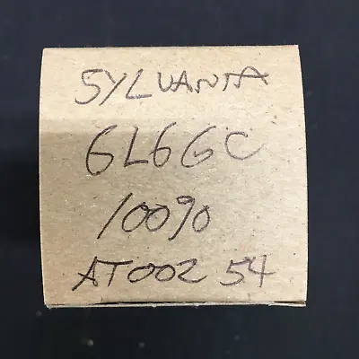 $19.99 • Buy Sylvania 6L6GC Vacuum Tube * Tested 100%